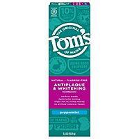 Toms of Maine Toothpaste Fluoride Free Antiplaque & Whitening Peppermint - 5.5 Oz - Image 2