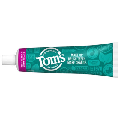 Toms of Maine Toothpaste Fluoride Free Antiplaque & Whitening Peppermint - 5.5 Oz - Image 3