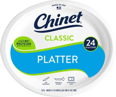 Chinet Platters Classic White - 24 Count - Image 2