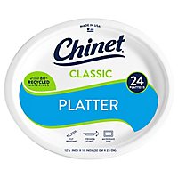 Chinet Platters Classic White - 24 Count - Image 1