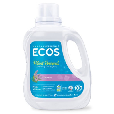 ECOS Laundry Detergent Liquid With Built In Fabric Softener 2X Lavender Jug