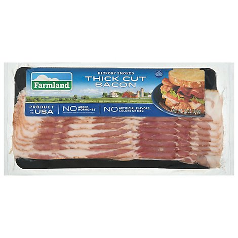 Farmland Naturally Hickory Smoked Thick Cut Bacon - 12 Oz