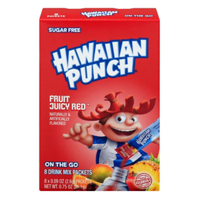 Hawaiian Punch Singles to Go! Drink Mix Sugar Free Fruit Juicy Red Box - 8 Count - Image 3