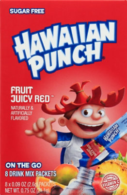 Hawaiian Punch Singles to Go! Drink Mix Sugar Free Fruit Juicy Red Box - 8 Count - Image 2