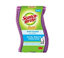 Scotch-Brite Dobie Scrubbers Stay Clean 4.5 x 2.9 Inch - 2 Count