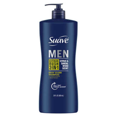 Suave Men Professionals Shampoo + Conditioner + Body Wash 3 In 1 Citrus Rush - 28 Fl. Oz. - Image 2