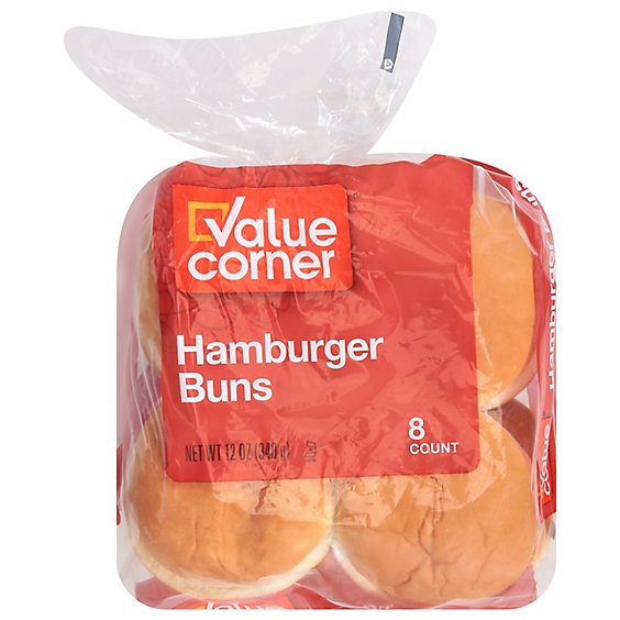 Value Corner Buns Hamburger - 12 Oz