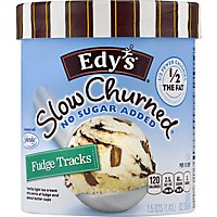 Dreyers Edys Ice Cream Slow Churned Light No Sugar Added Fudge Tracks - 1.5 Quart - Image 2