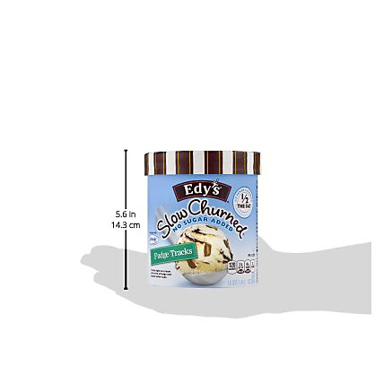 Dreyers Edys Ice Cream Slow Churned Light No Sugar Added Fudge Tracks - 1.5 Quart - Image 4