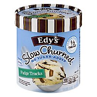 Dreyers Edys Ice Cream Slow Churned Light No Sugar Added Fudge Tracks - 1.5 Quart - Image 5