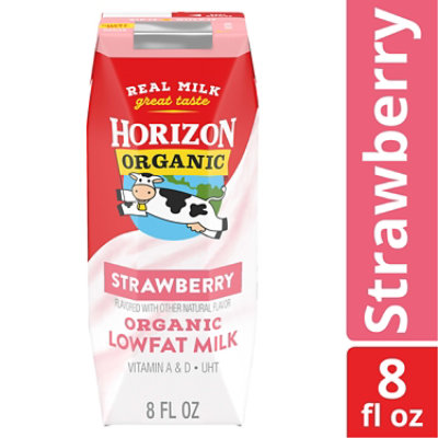 Horizon Organic 1% Lowfat UHT Strawberry Milk - 8 Fl. Oz. - Image 1