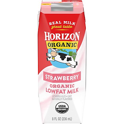  Horizon Organic Milk 1% Lowfat Strawberry - 8 Fl. Oz. 