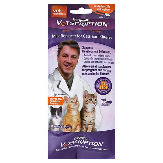 Sergeants Vetscription Milk Replacer For Cats & Kittens Pack - 8 Oz