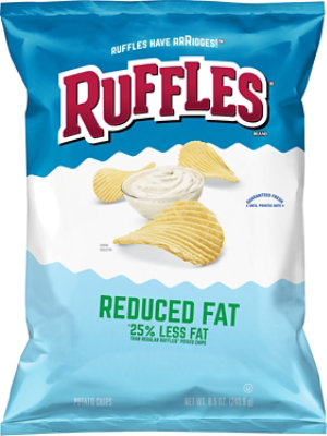 Ruffles Potato Chips Reduced fat - 8.5 Oz - shaws