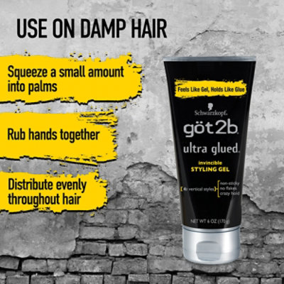 Got2b Ultra Glued Invincible Styling Hair Gel - 6 Oz - Image 7