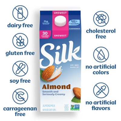 Silk Unsweetened Almond Milk - 64 Fl. Oz. - Image 5