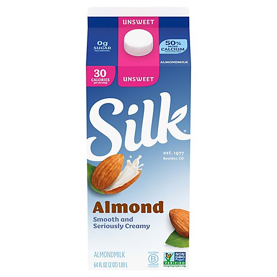 Silk Unsweetened Almond Milk - 0.5 Gallon