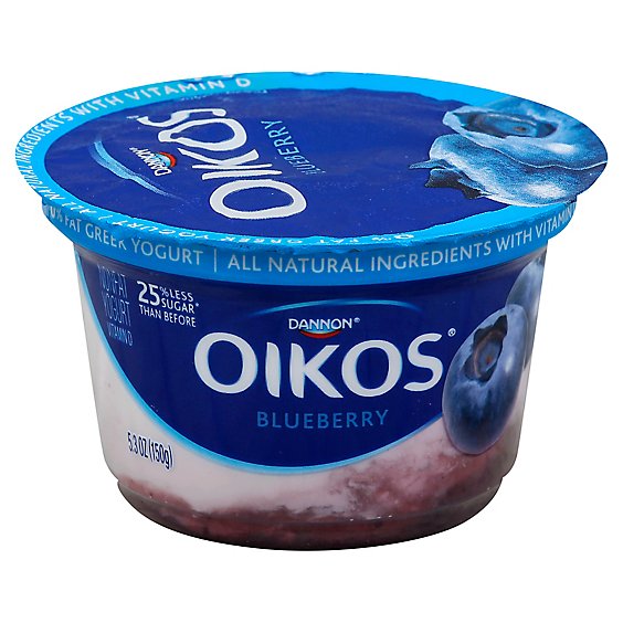 Oikos Greek Yogurt Blended Blueberry - 5.3 Oz