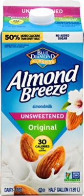 Almond Breeze Unsweetened Original Almond Milk - 64 Oz - Image 2