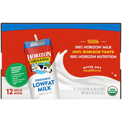 Horizon Organic Shelf-Stable 1% Lowfat Milk Boxes - 12-8 Fl. Oz. - Image 2
