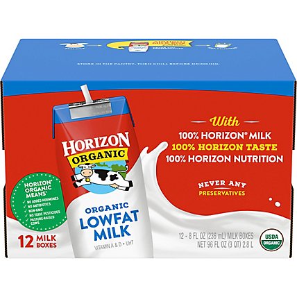 Horizon Organic 1% Lowfat UHT Milk - 12-8 Fl. Oz. - Image 1