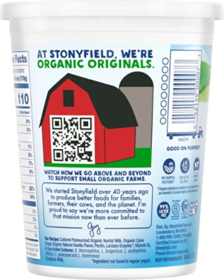 Stonyfield Organic Yogurt Smooth & Creamy French Vanilla Nonfat - 32 Oz - Image 5