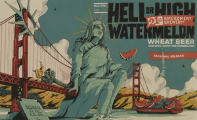 21st Amendment Brewery Beer Wheat Hell Or High Watermelon - 6-12 Fl. Oz. - Image 4