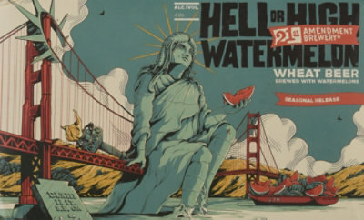 21st Amendment Brewery Beer Wheat Hell Or High Watermelon - 6-12 Fl. Oz. - Image 2