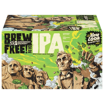 21st Amendment Brewery Beer Brew Free Or Die IPA Bottles - 6-12 Fl. Oz. - Image 3