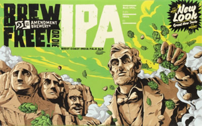 21st Amendment Brewery Beer Brew Free Or Die IPA Bottles - 6-12 Fl. Oz. - Image 4