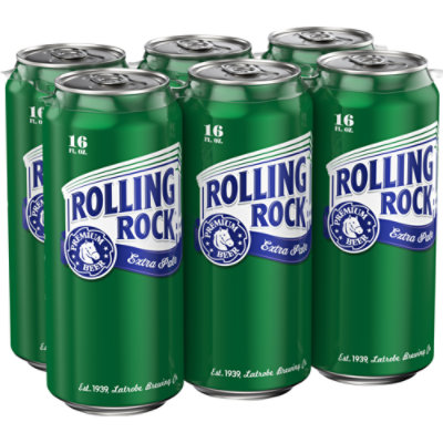 Rolling Rock Extra Pale Beer Cans - 6-16 Fl. Oz. - Image 1