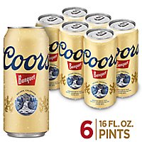 Coors Banquet Beer American Style Lager 5% ABV Cans - 6-16 Fl. Oz. - Image 1