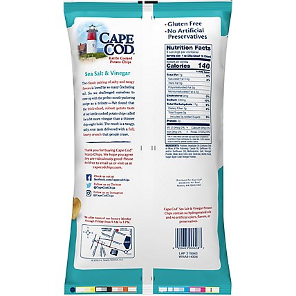 Cape Cod Potato Chips Kettle Cooked Sea Salt & Vinegar - 8 Oz - Image 6