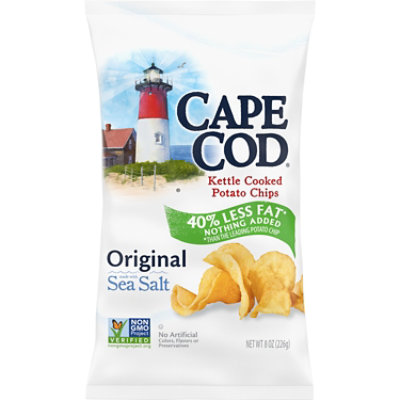 Cape Cod Less Fat Original Kettle Cooked Potato Chips - 8 Oz - Image 1