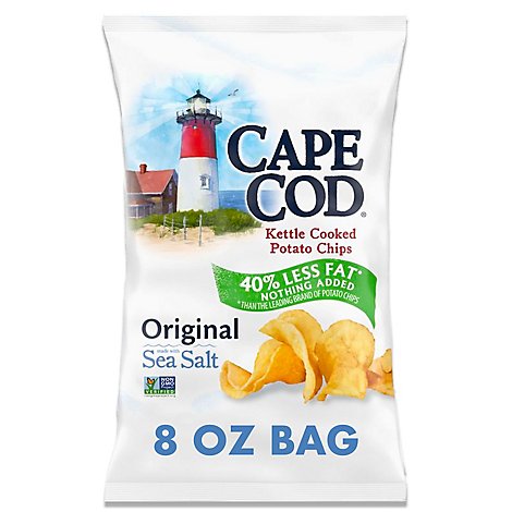 Cape Cod Potato Chips Kettle Cooked Reduced Fat Original - 8 Oz