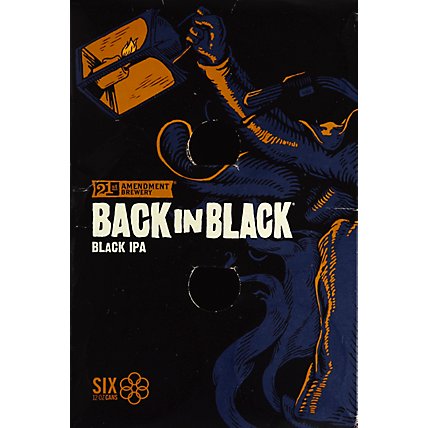 21st Amendment Brewery Beer Back In Black India Pale Ale Cans - 6-12 Fl. Oz. - Image 2