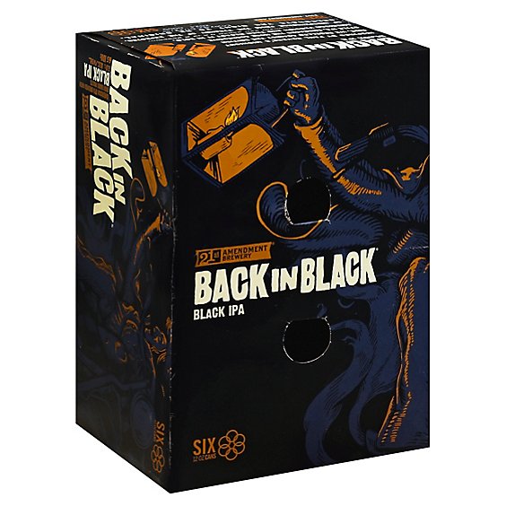 21st Amendment Brewery Beer Back In Black India Pale Ale Cans - 6-12 Fl. Oz.