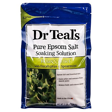 Dr Teals Soaking Solution Epsom Salt Pure Relax & Relief With Eucalyptus & Spearmint - 3 Lb - Image 3