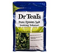 Dr Teals Soaking Solution Epsom Salt Pure Relax & Relief With Eucalyptus & Spearmint - 3 Lb