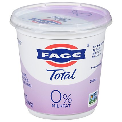 FAGE Total 0% Milkfat Plain Greek Yogurt - 32 Oz - Image 3