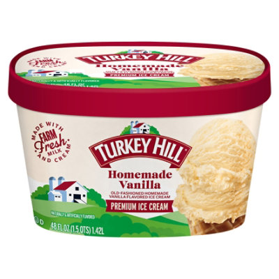 Turkey Hill Ice Cream Premium Homemade Vanilla - 48 Oz - safeway