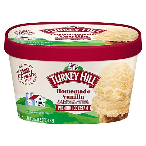 Turkey Hill Ice Cream Premium Homemade Vanilla - 48 Oz