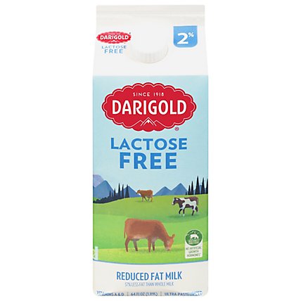 Darigold Milk Lactose Free Reduced Fat 2% - Half Gallon - Image 1