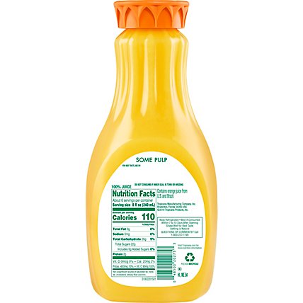 Tropicana Pure Premium Homestyle Orange Juice Some Pulp Chilled - 52 Fl. Oz. - Image 6