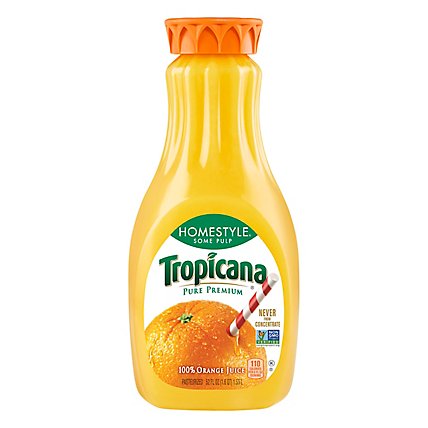 Tropicana Pure Premium Homestyle Orange Juice Some Pulp Chilled - 52 Fl. Oz. - Image 1