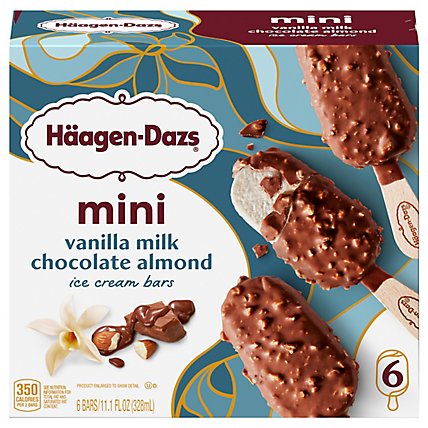 Haagen-Dazs Ice Cream Bars Vanilla Milk Chocolate Almond - 6-1.85 Fl. Oz. - Image 2
