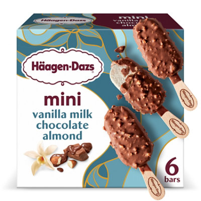 Haagen-Dazs Vanilla Milk Chocolate Almond Ice Cream Mini Bars - 6 Count - Image 3
