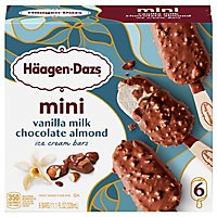 Haagen-Dazs Vanilla Milk Chocolate Almond Ice Cream Mini Bars - 6 Count - Image 1