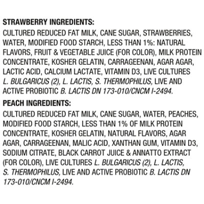 Activia Low Fat Probiotic Peach And Strawberry Variety Pack Yogurt - 12-4 Oz - Image 3