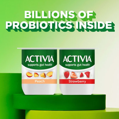 Activia Probiotic Peach & Strawberry Variety Pack Yogurt - 12-4 Oz - Image 5